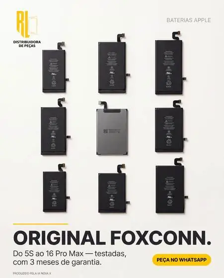 Criativo de baterias de celular para distribuidora de peças