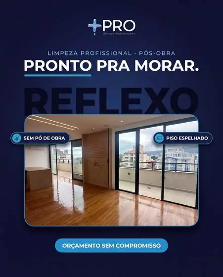 Criativo de limpeza pós-obra para empresa de limpeza profissional